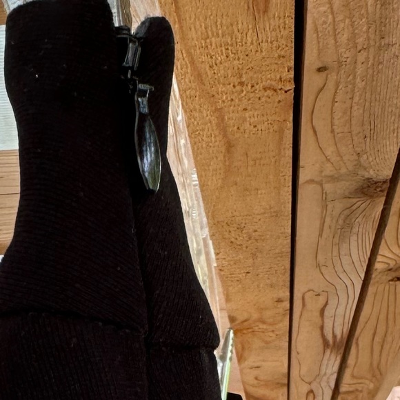 Drama Black Crepe Gored Flip Fun Party Event Skirt size 12 - Picture 6 of 15